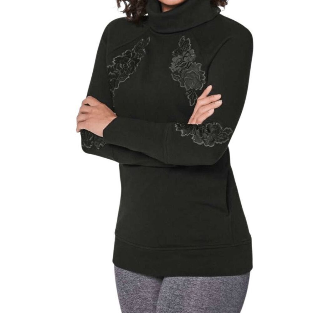 LULULEMON ATHLETICA Embroidered To You Tunic in Black Size 8